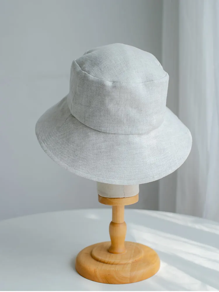 Linen Bucket Hat-Minimalist Design