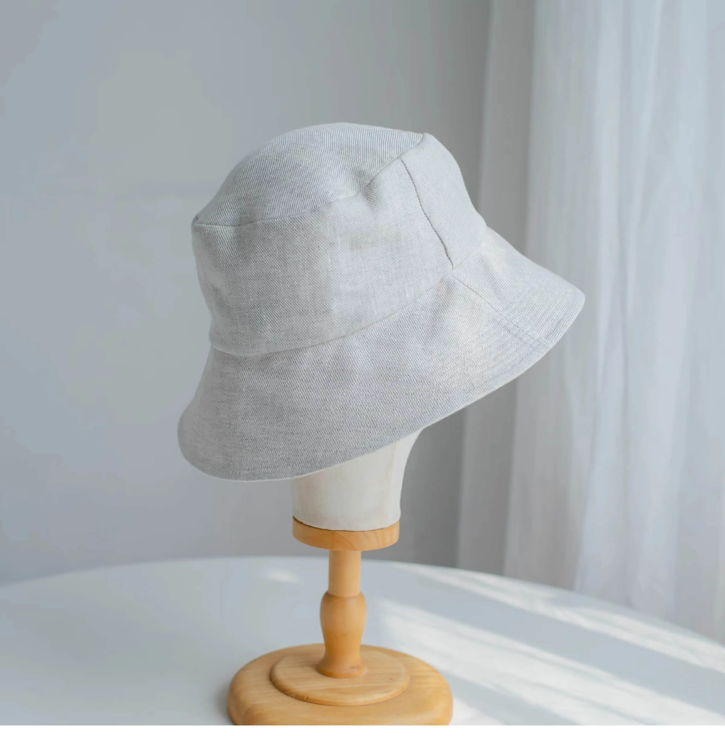 Linen Bucket Hat-Minimalist Design