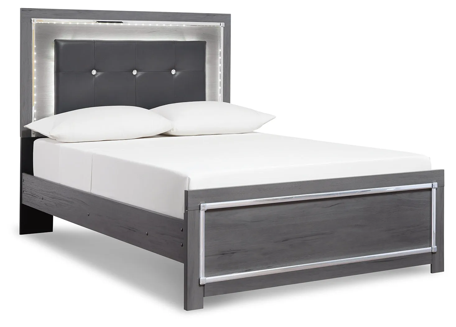 Lodanna Full Panel Bed with Dresser in Gray