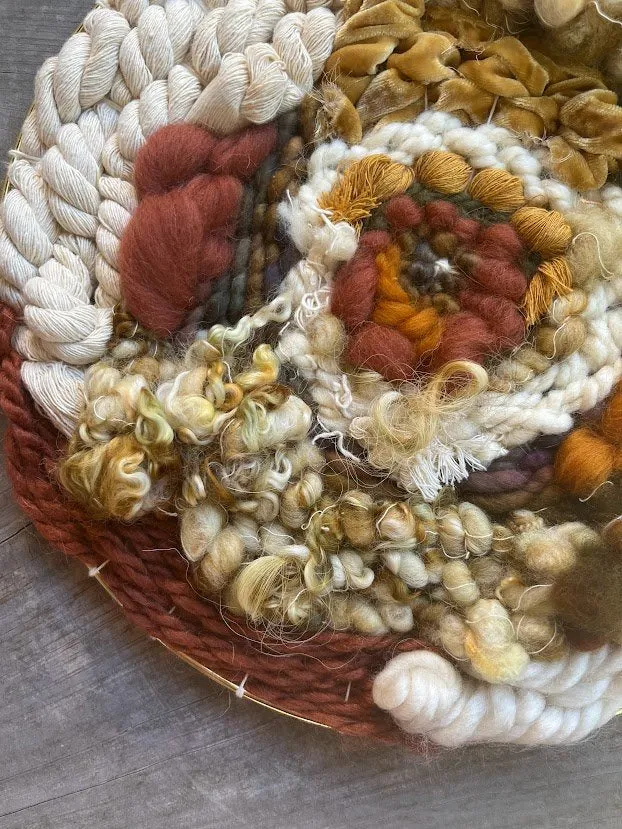 Meet Autumn in a Fluffy Hoop Weaving