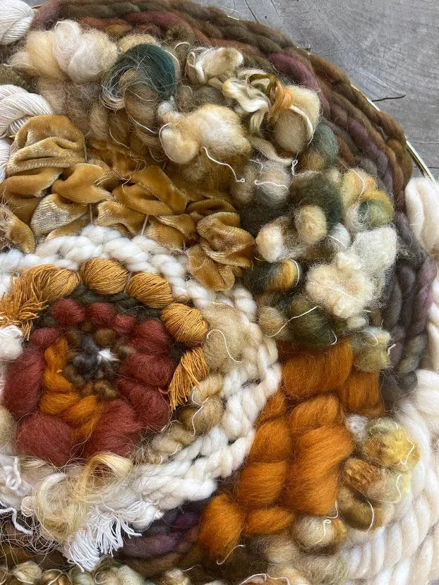 Meet Autumn in a Fluffy Hoop Weaving