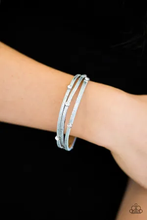 Open Door Jewelry - Drop A SHINE - Blue Bracelet - Paparazzi Accessories