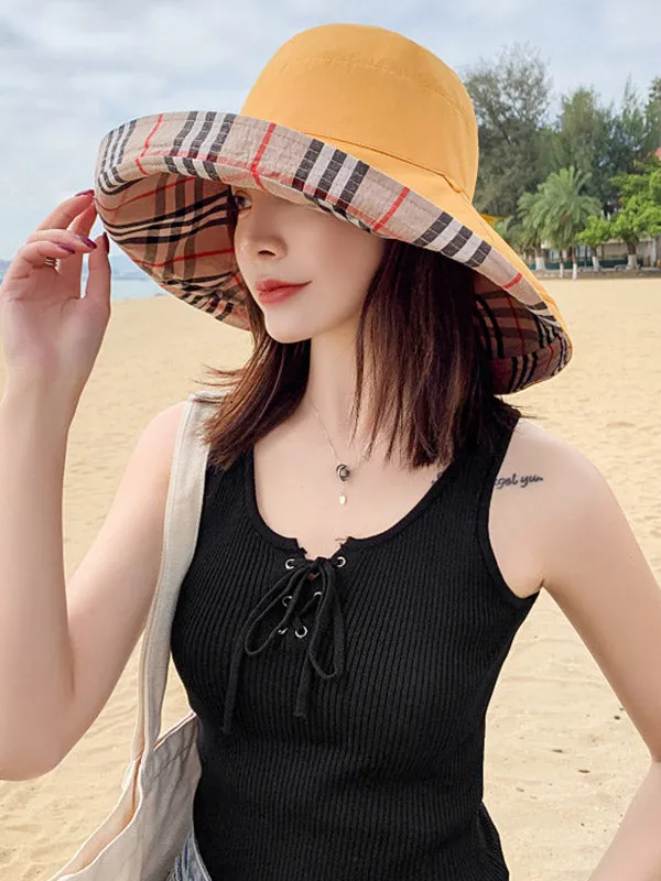 Original Plaid Reversible Sun-Protection Bucket Hat