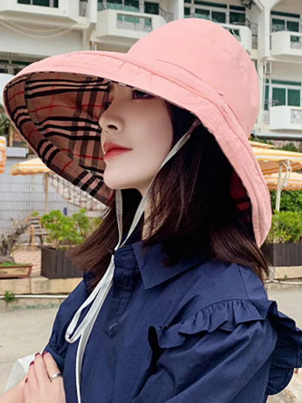 Original Plaid Reversible Sun-Protection Bucket Hat