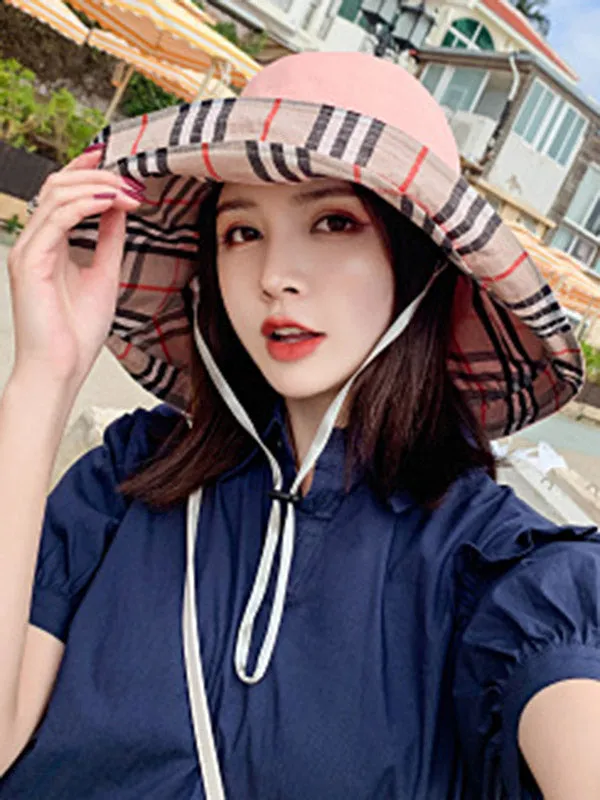 Original Plaid Reversible Sun-Protection Bucket Hat