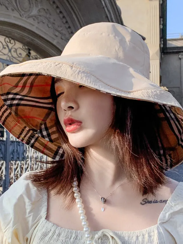 Original Plaid Reversible Sun-Protection Bucket Hat