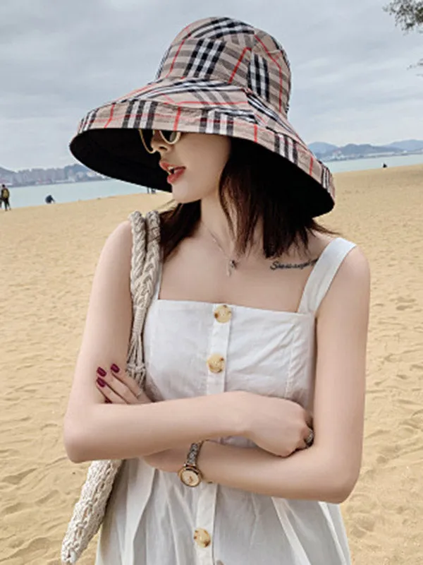 Original Plaid Reversible Sun-Protection Bucket Hat