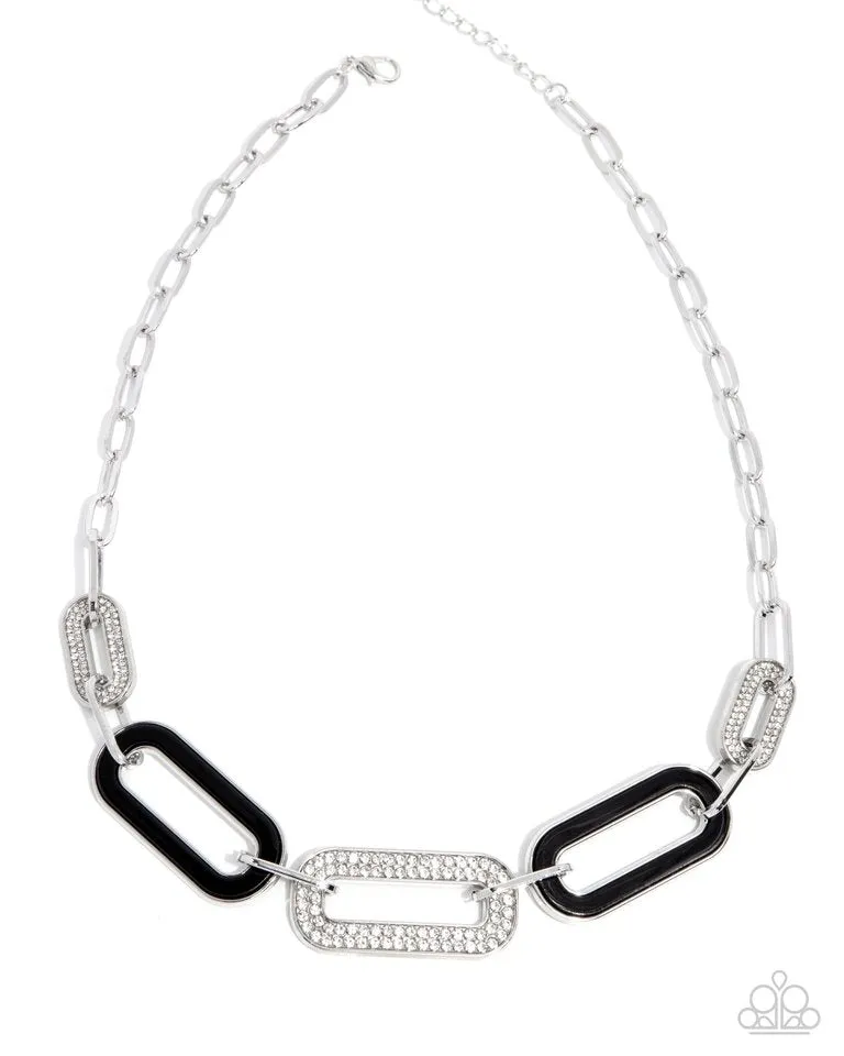Paparazzi Necklace ~ Painted Paladin - Black