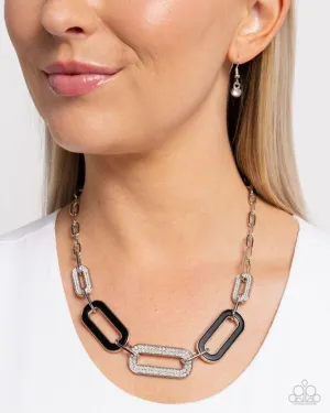 Paparazzi Necklace ~ Painted Paladin - Black