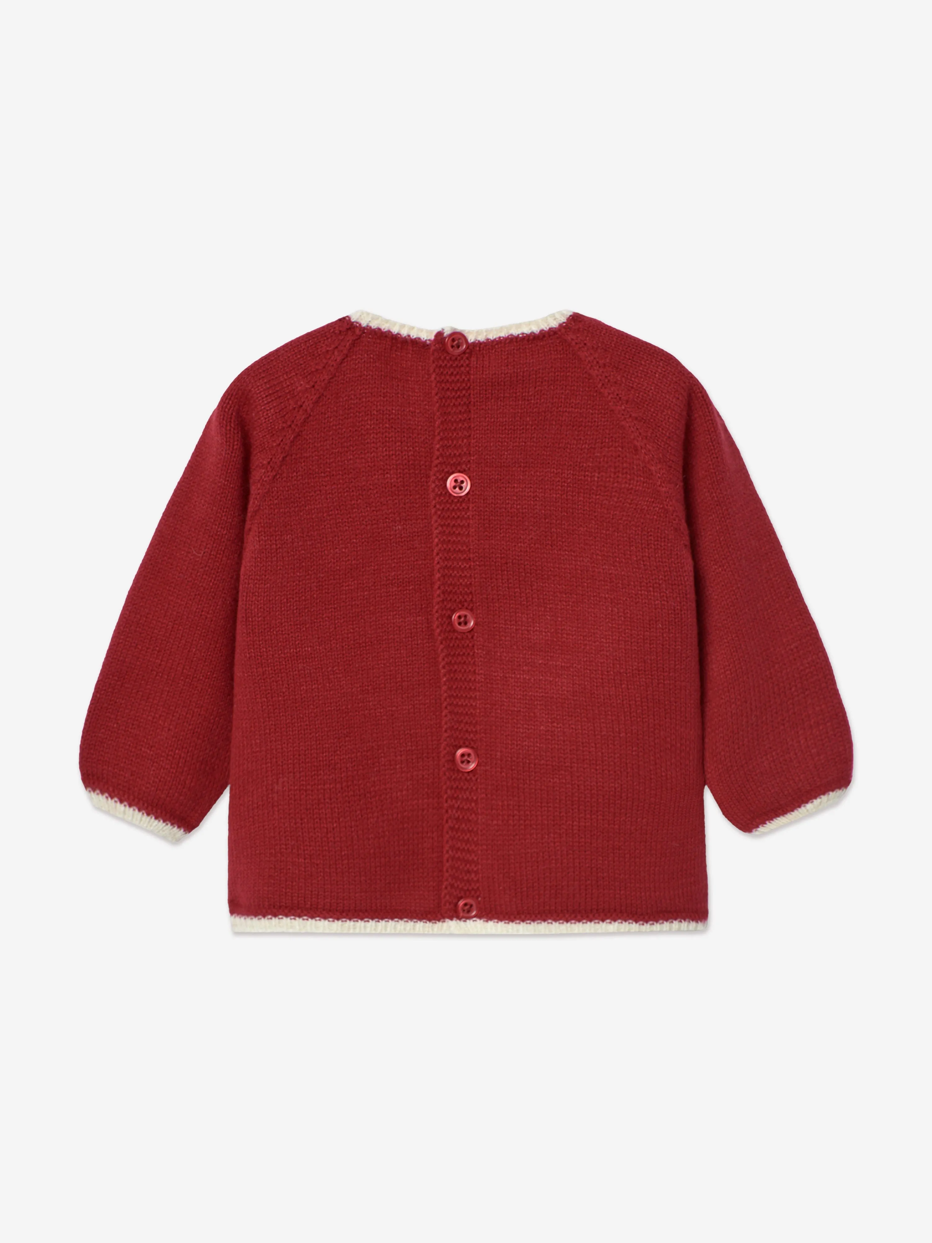 Paz Rodriguez Baby Knitted 2 Piece Snowflake Set in Red