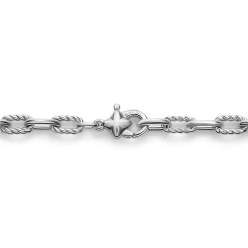Pearl Classics Station Chain Necklace in Sterling Silver with Black Onyx, 4mm, 36"