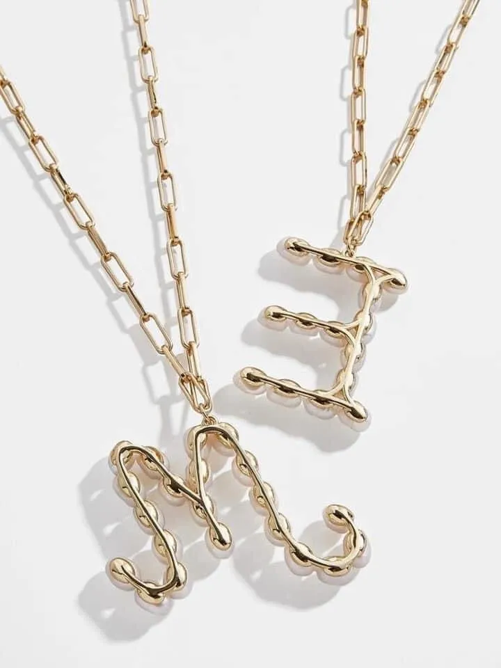 Pearl Initial Necklace