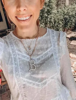 Pearl Initial Necklace