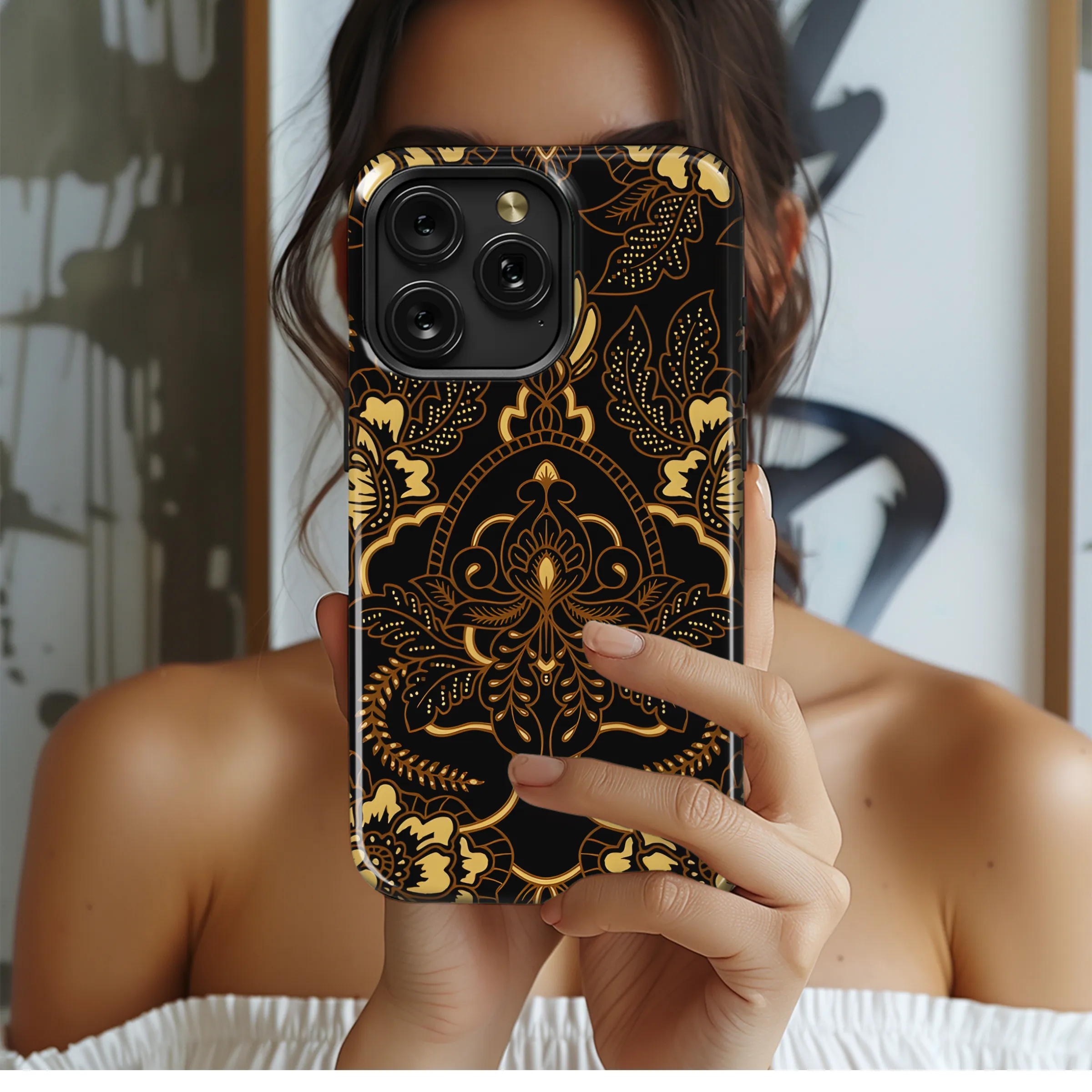 Premium Batik Sogan Indonesian Phone Case iPhone Samsung Cover Pixel 3798