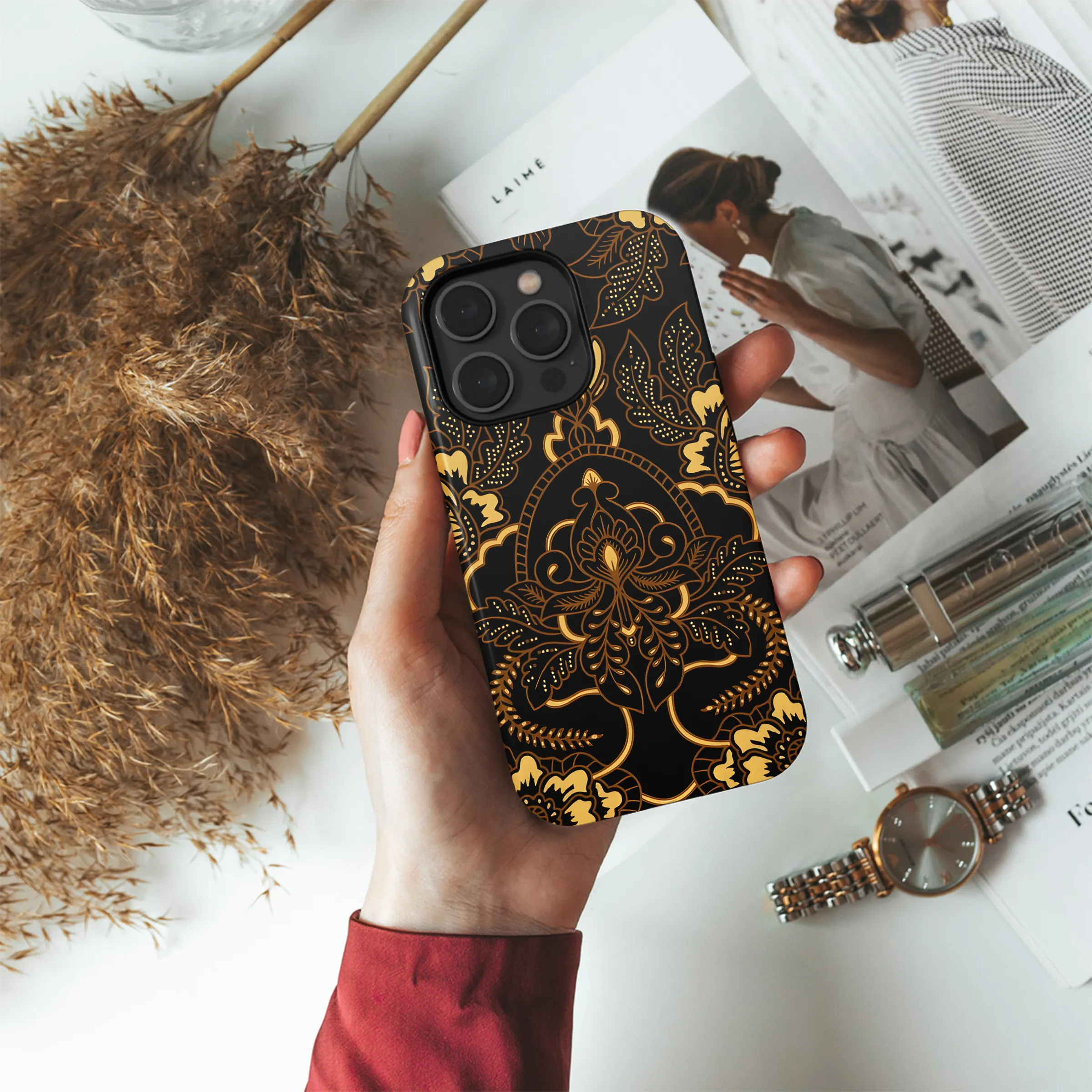 Premium Batik Sogan Indonesian Phone Case iPhone Samsung Cover Pixel 3798