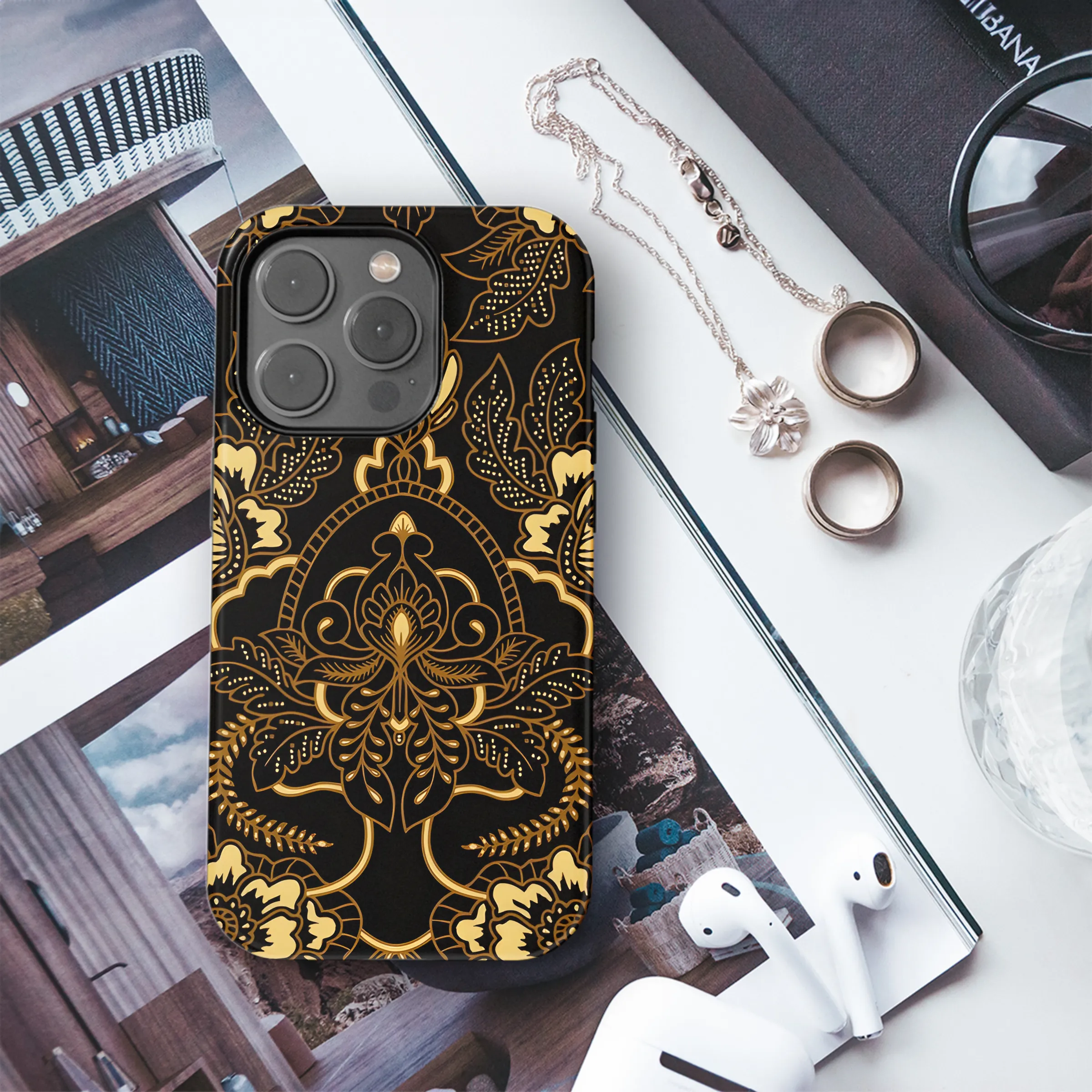 Premium Batik Sogan Indonesian Phone Case iPhone Samsung Cover Pixel 3798