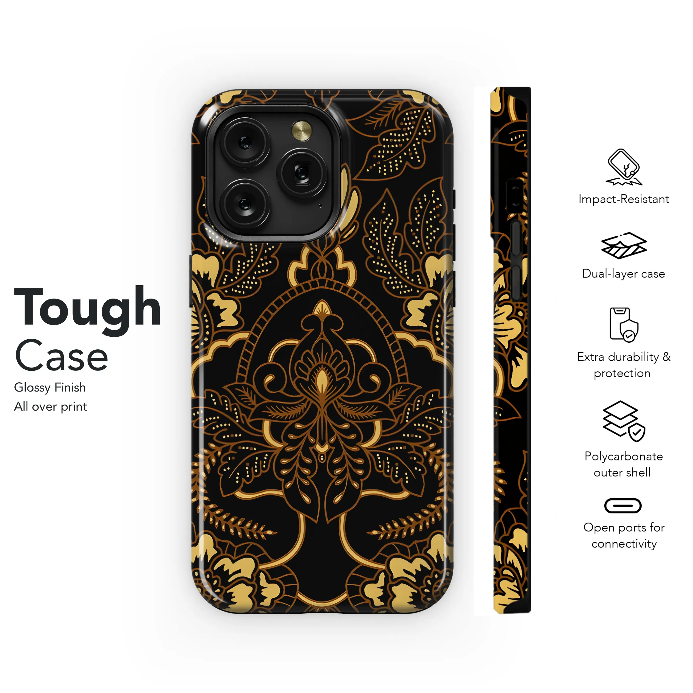Premium Batik Sogan Indonesian Phone Case iPhone Samsung Cover Pixel 3798
