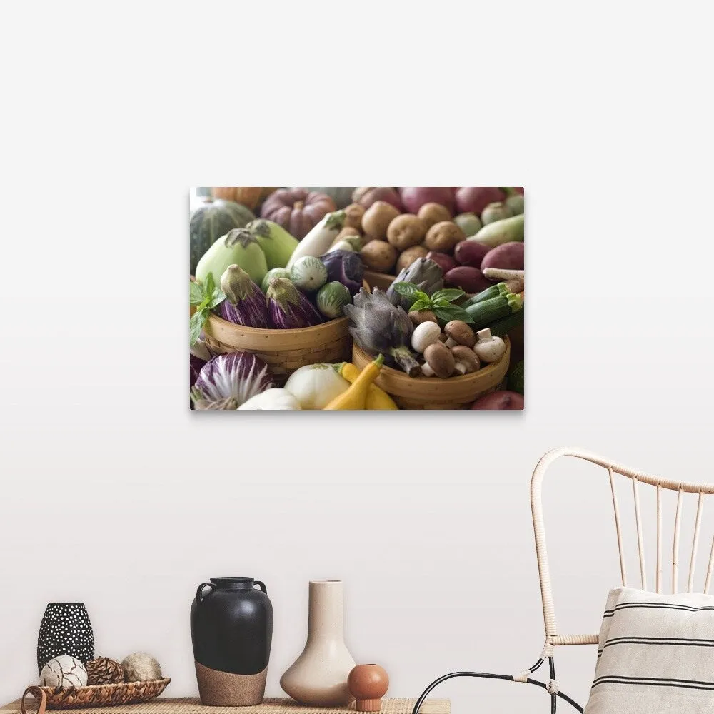 "Assorted Multicolored Vegetable" Canvas Wall Art