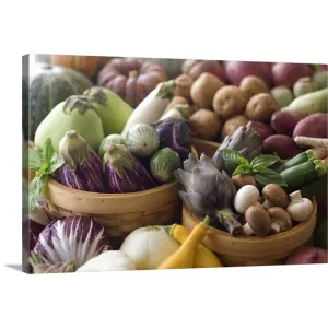 "Assorted Multicolored Vegetable" Canvas Wall Art