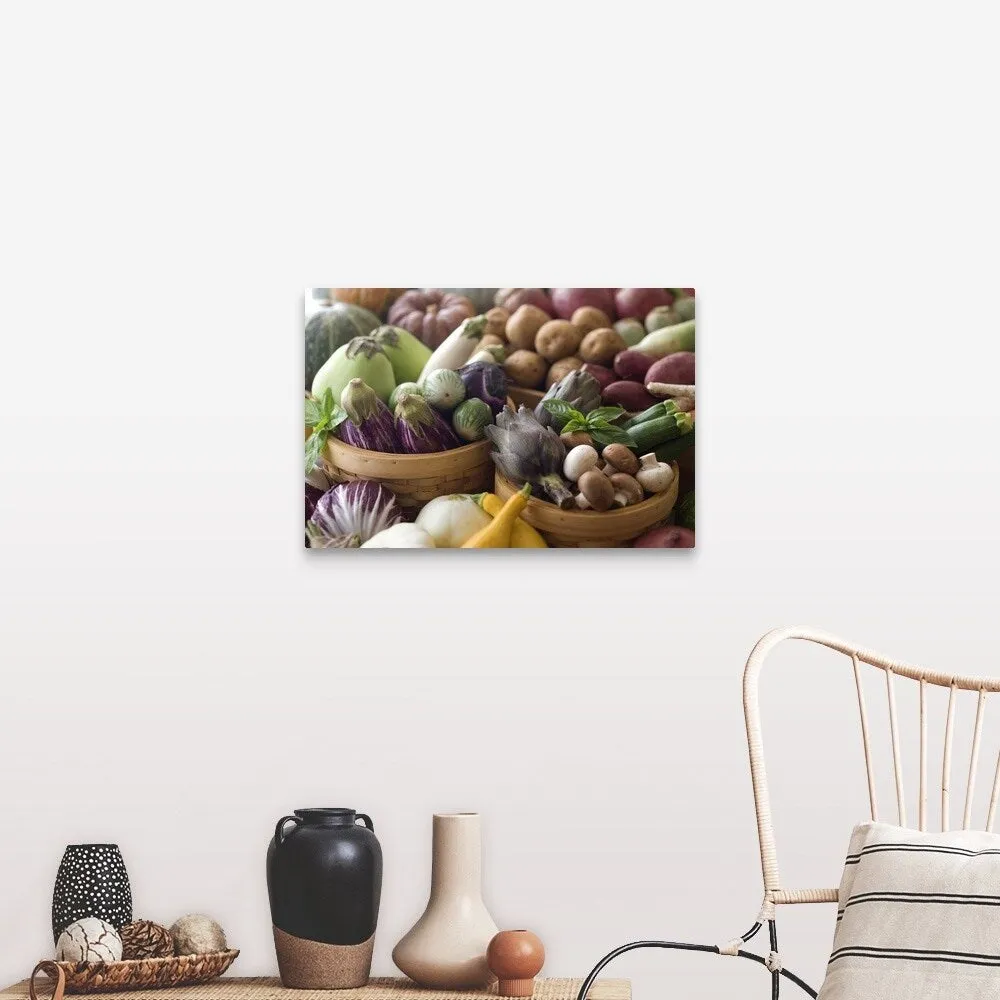 "Assorted Multicolored Vegetable" Canvas Wall Art