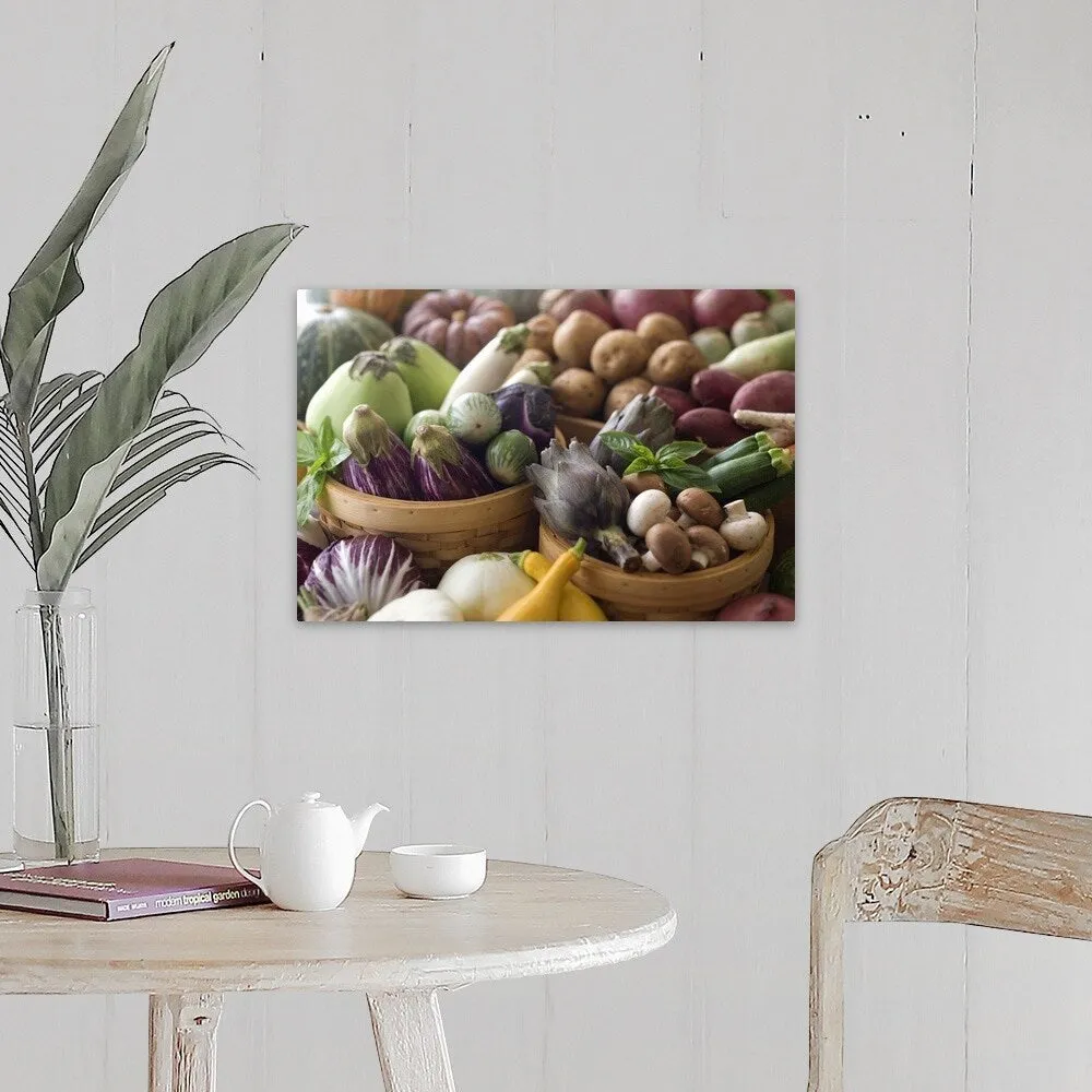 "Assorted Multicolored Vegetable" Canvas Wall Art