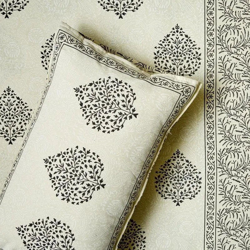 Sampreeti Printed Bedsheet - Black