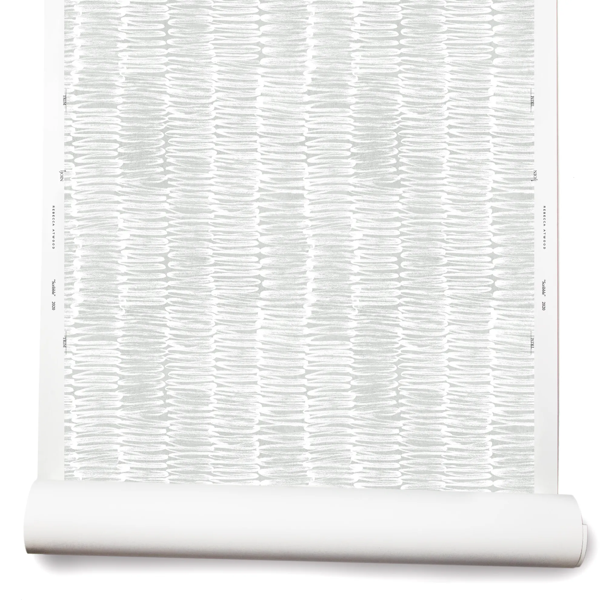 Scribble Wallpaper in Pale Gray