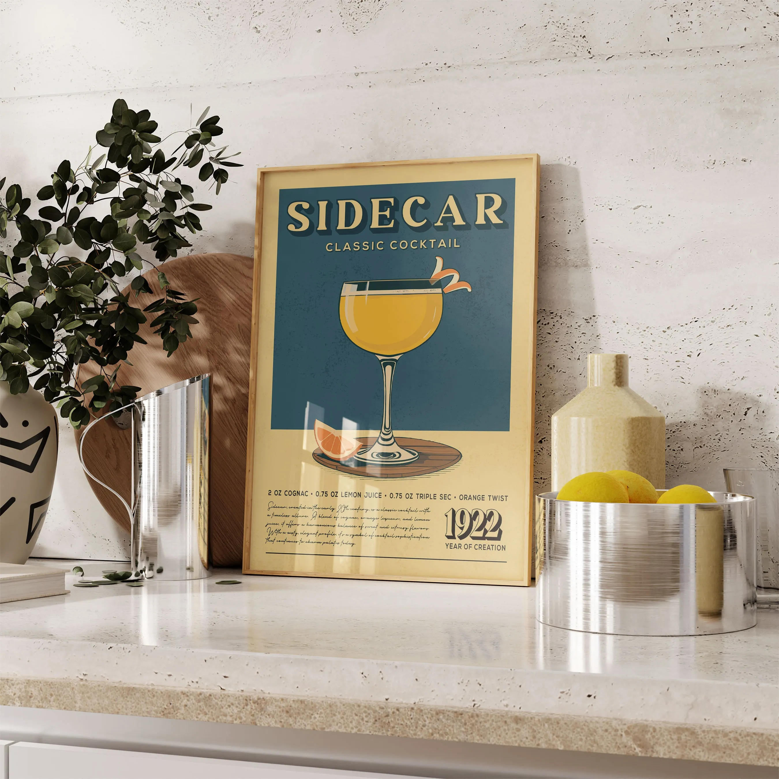 Sidecar - Classic Cocktail Poster