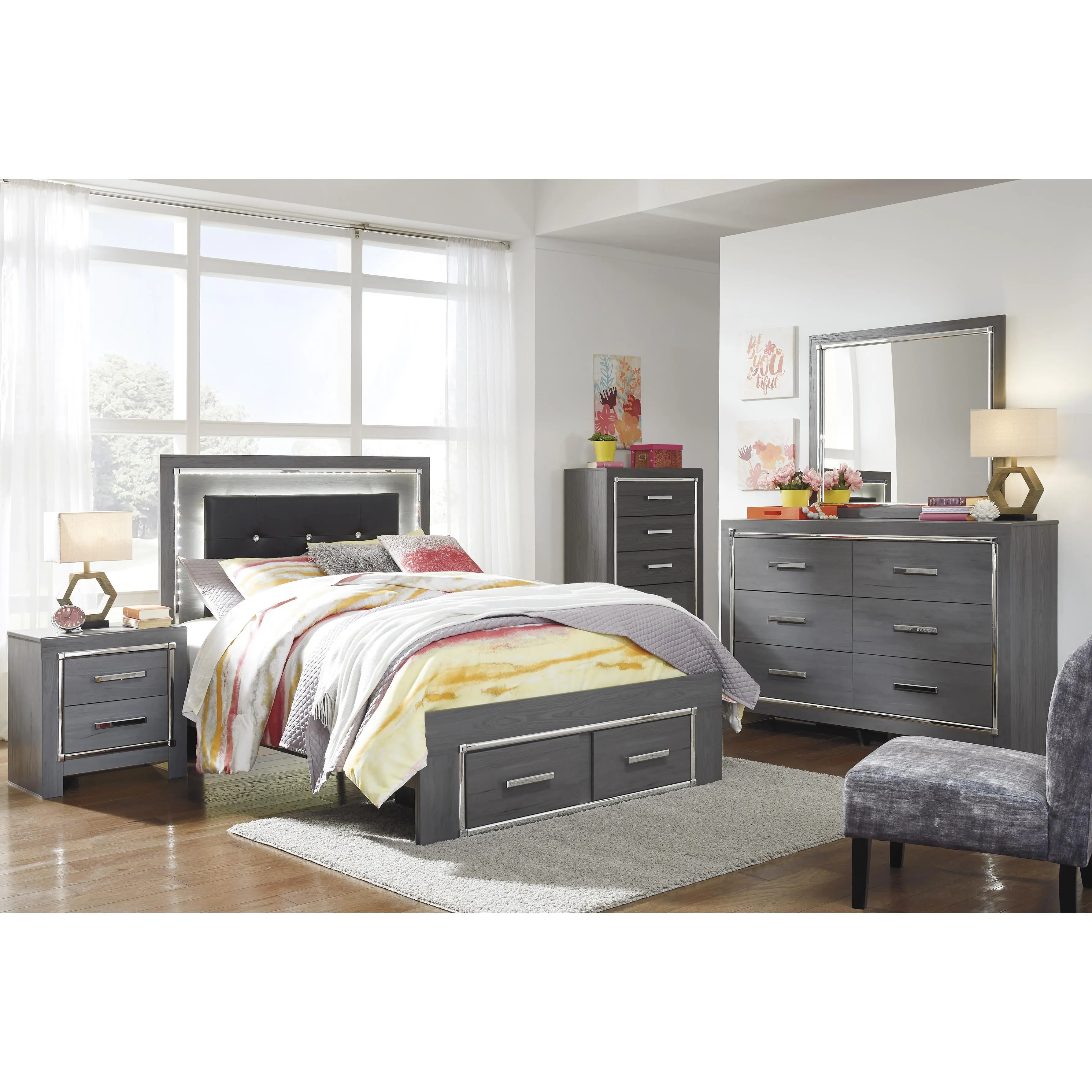 Signature Design by Ashley Lodanna 6-Drawer Dresser with Mirror B214-31/B214-36
