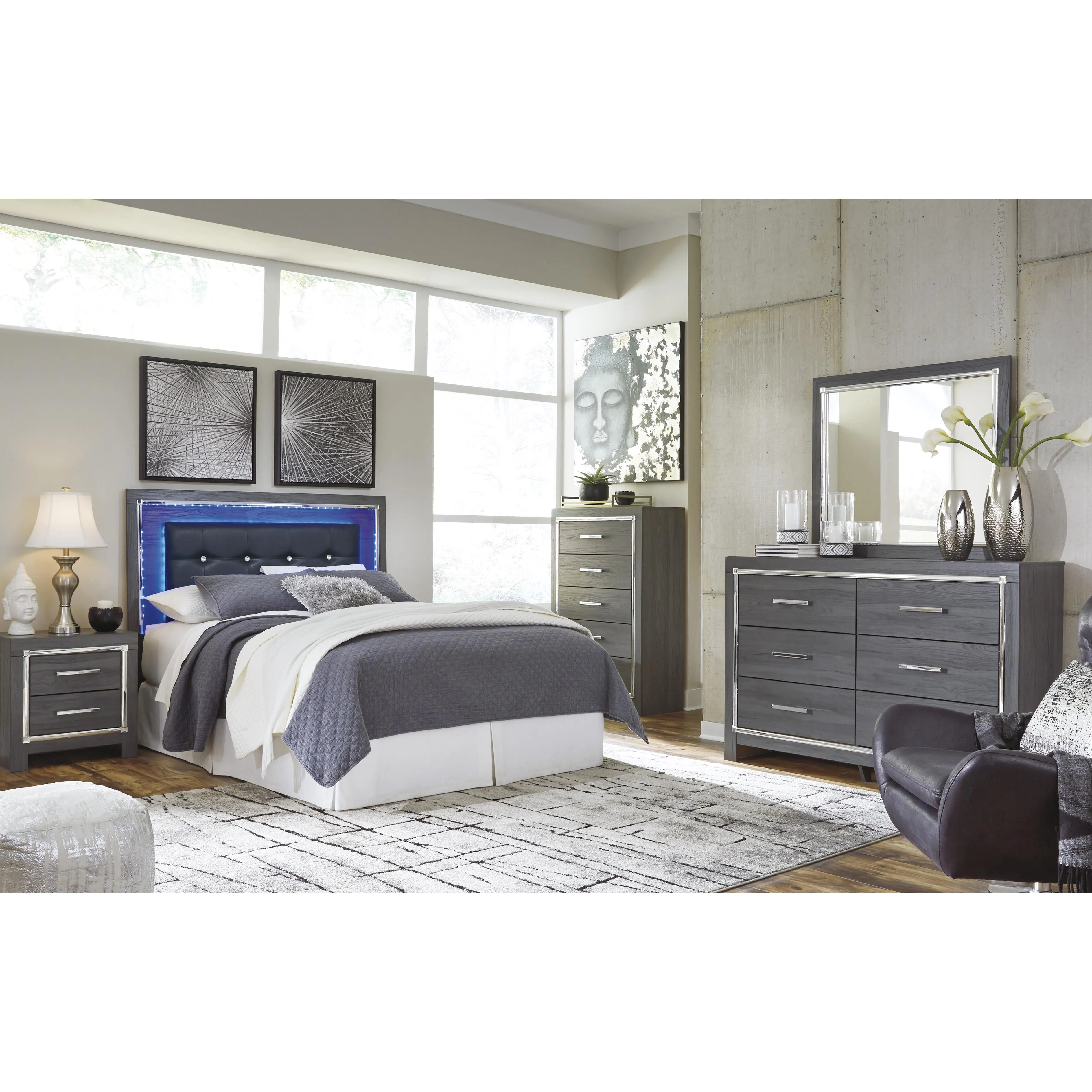 Signature Design by Ashley Lodanna 6-Drawer Dresser with Mirror B214-31/B214-36