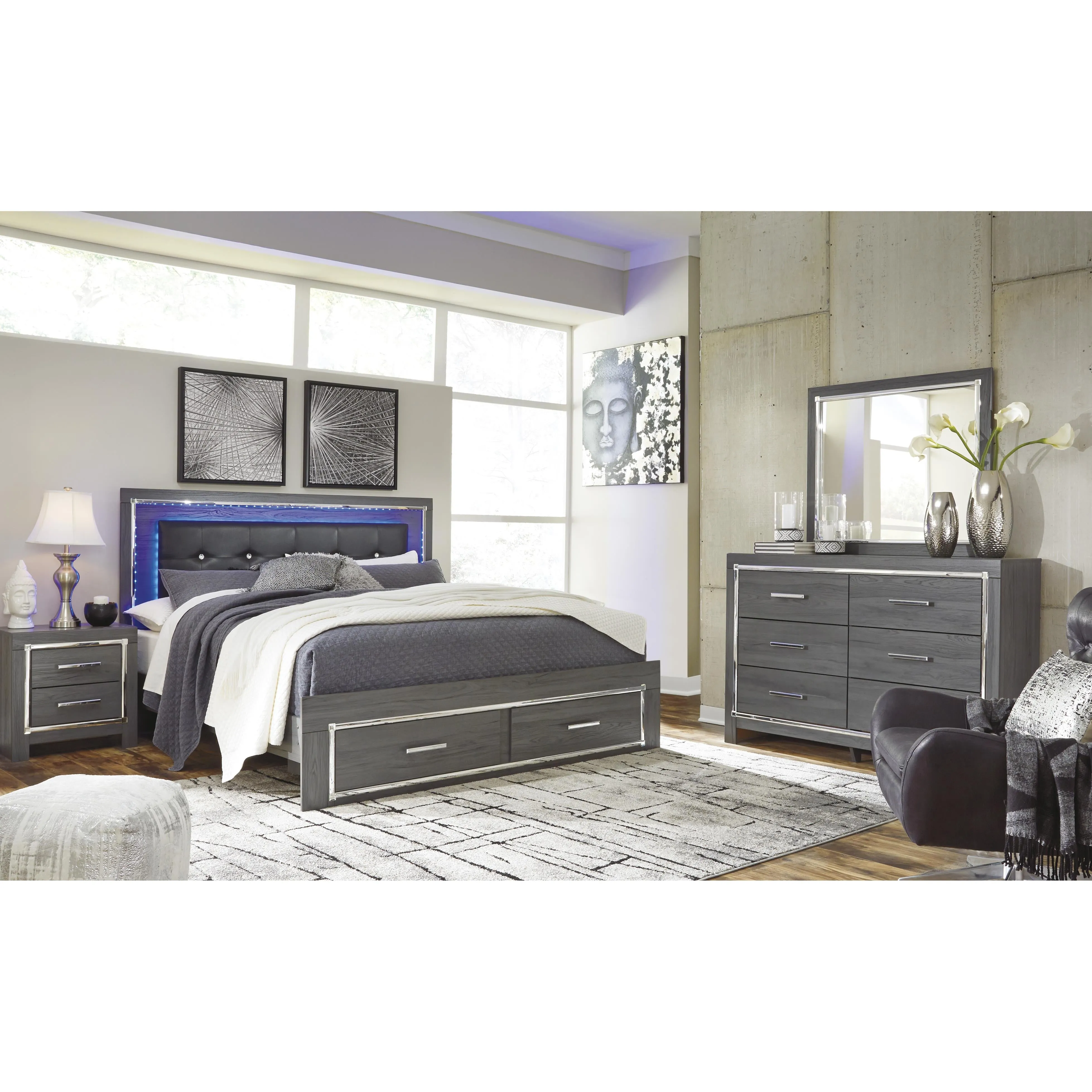 Signature Design by Ashley Lodanna 6-Drawer Dresser with Mirror B214-31/B214-36