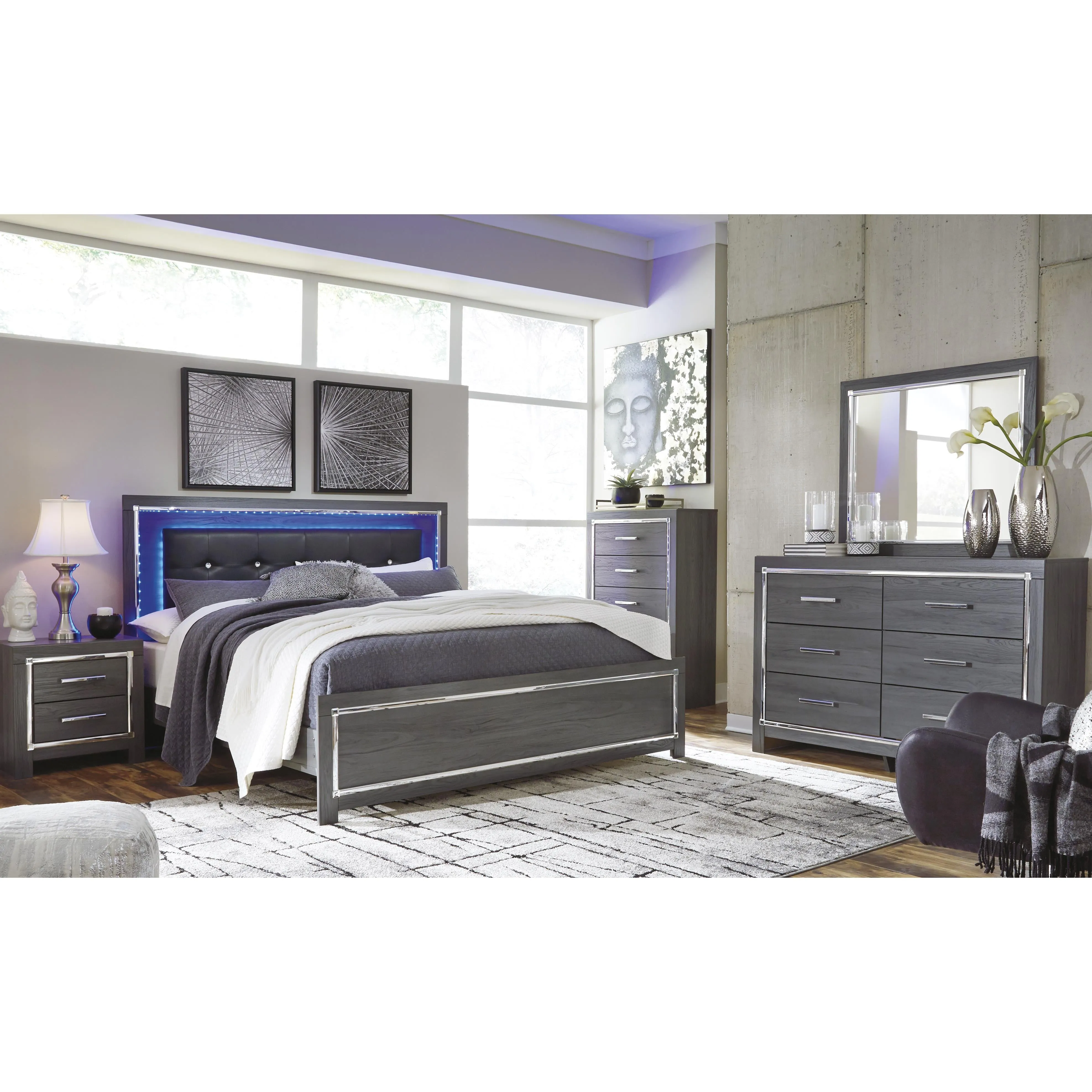 Signature Design by Ashley Lodanna 6-Drawer Dresser with Mirror B214-31/B214-36
