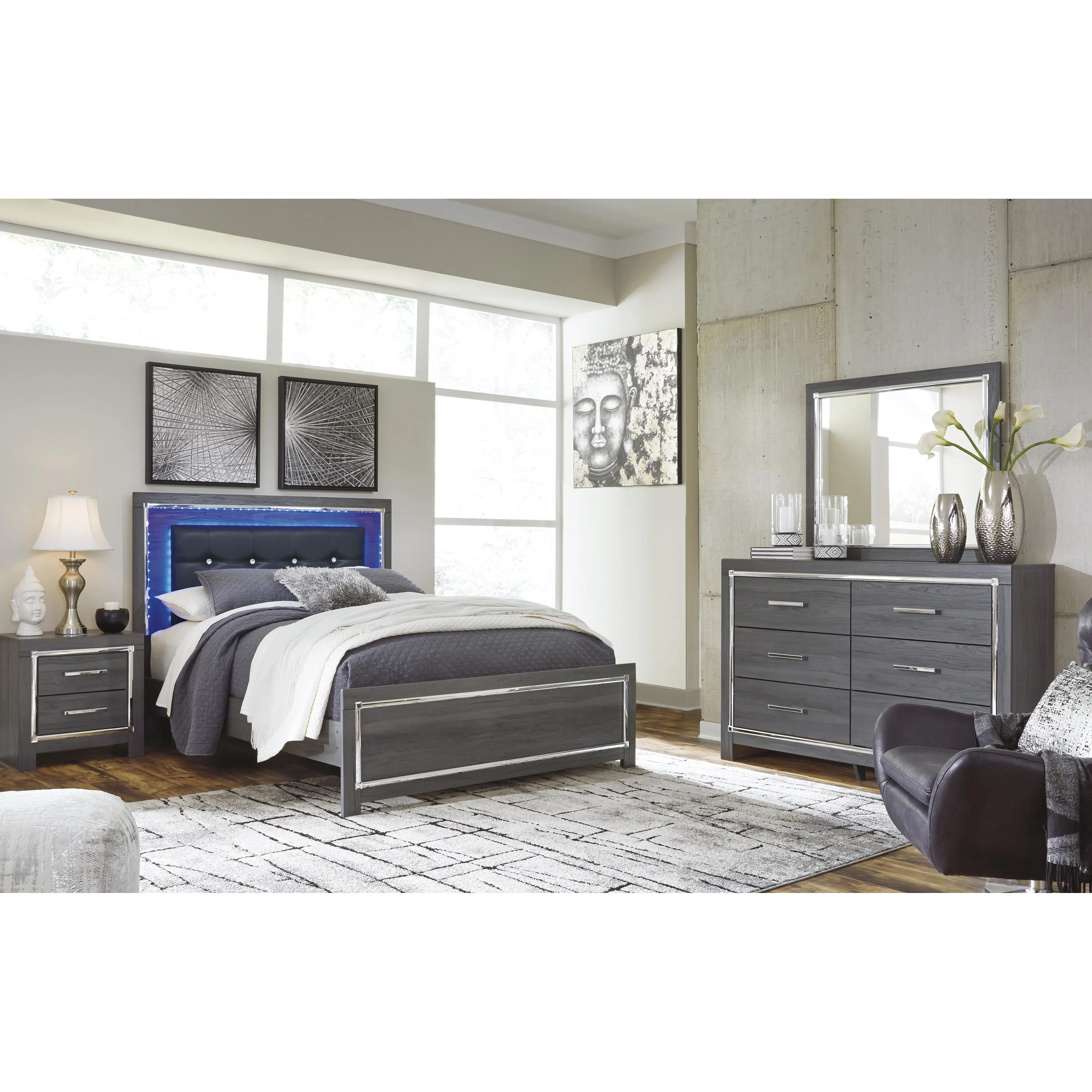 Signature Design by Ashley Lodanna 6-Drawer Dresser with Mirror B214-31/B214-36