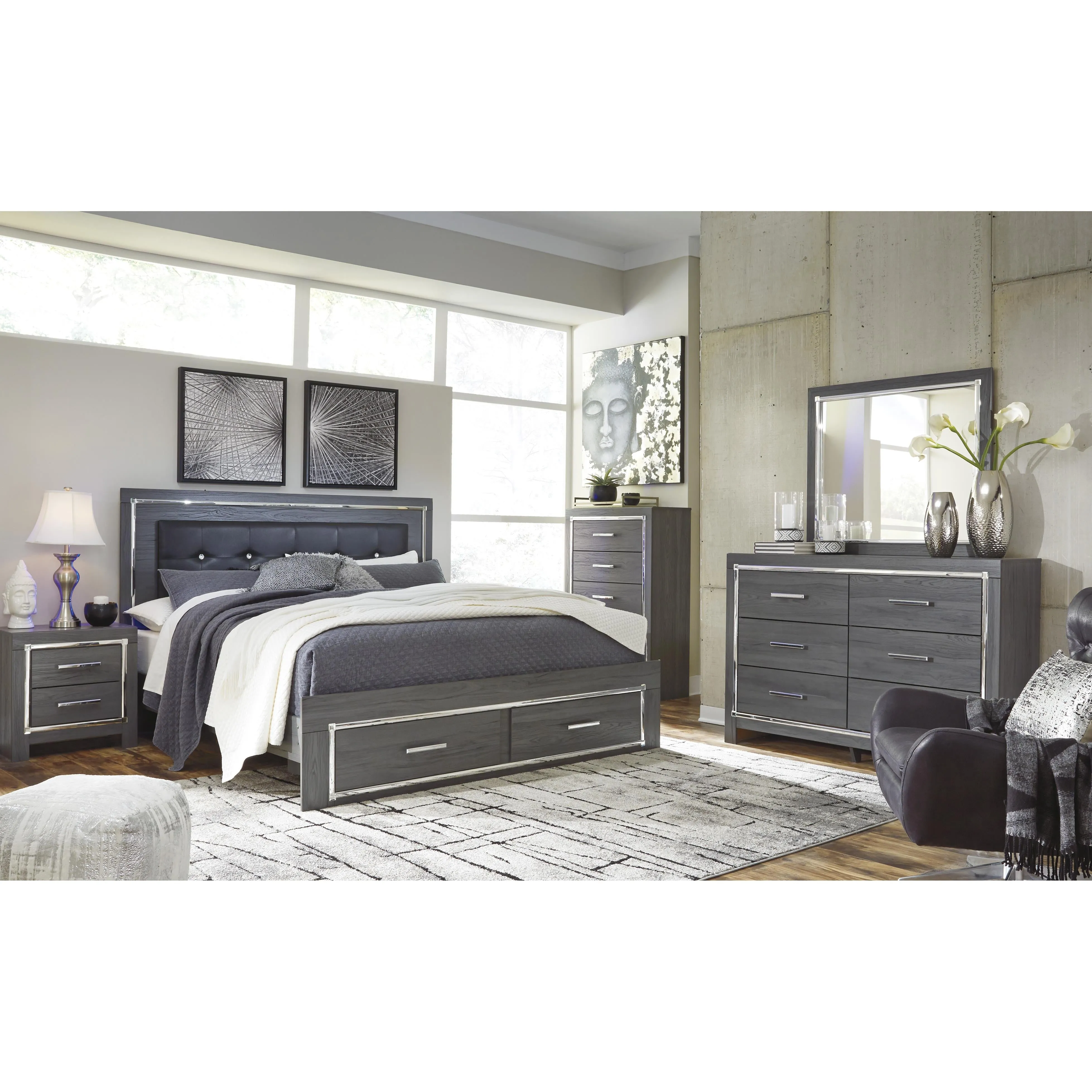 Signature Design by Ashley Lodanna 6-Drawer Dresser with Mirror B214-31/B214-36