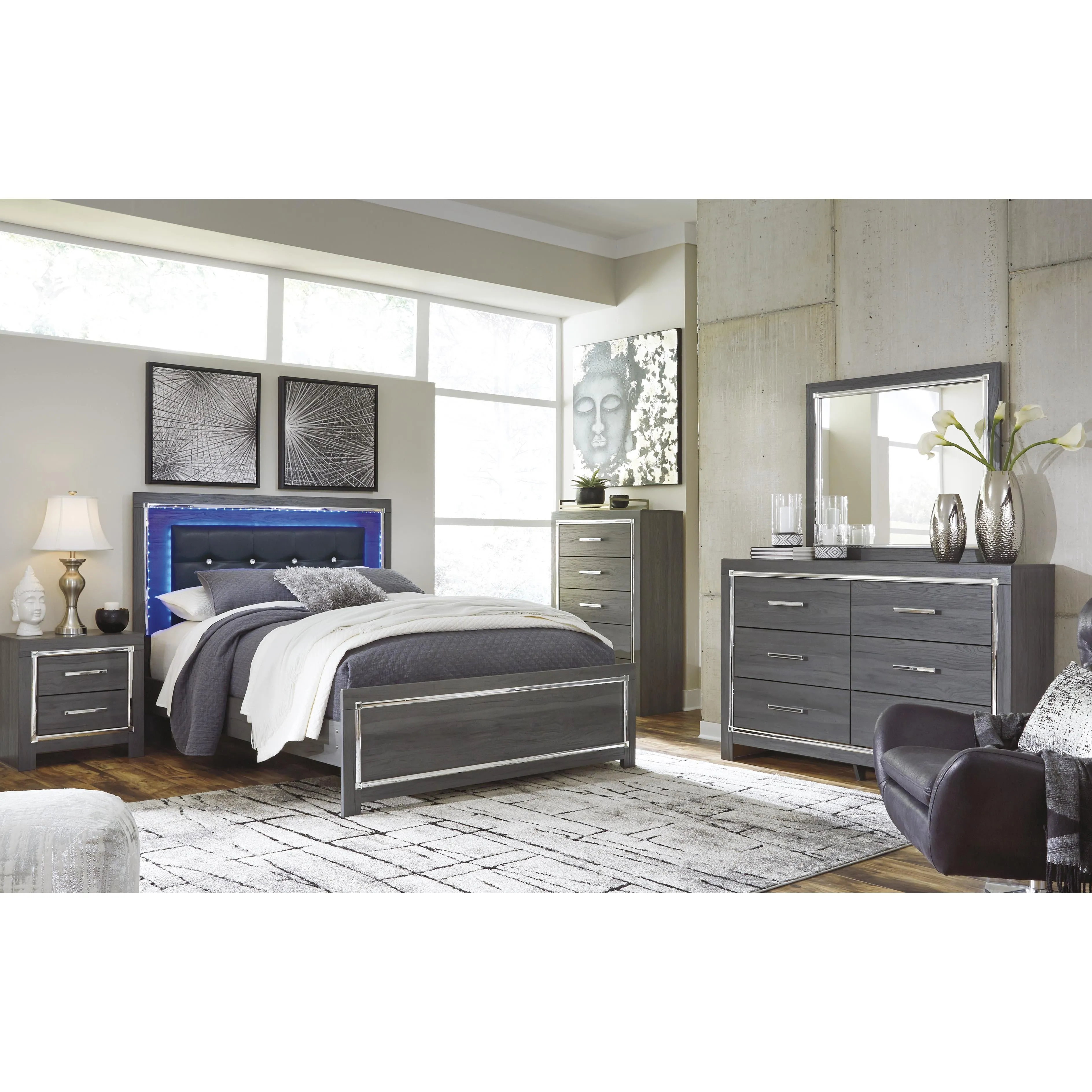 Signature Design by Ashley Lodanna 6-Drawer Dresser with Mirror B214-31/B214-36