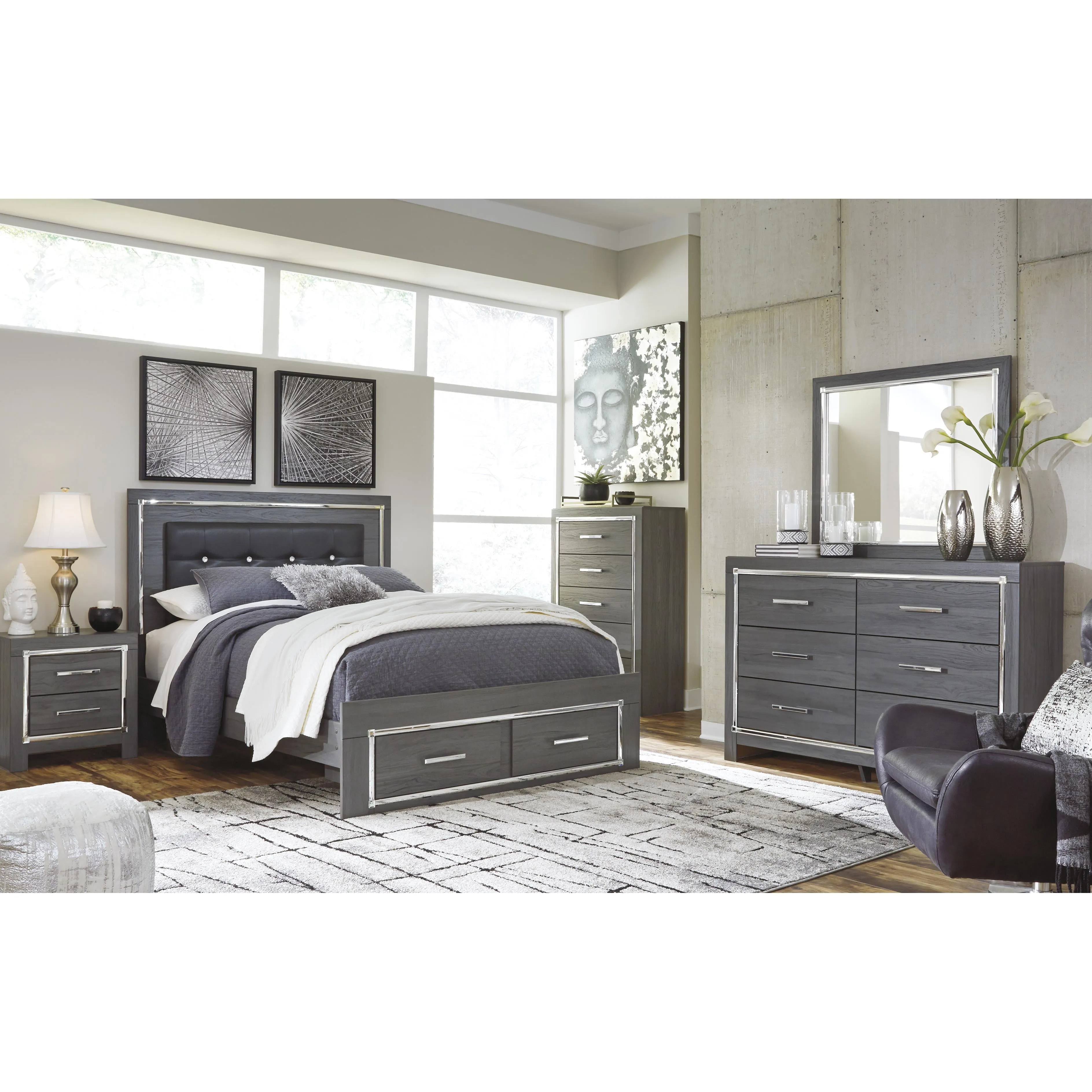 Signature Design by Ashley Lodanna 6-Drawer Dresser with Mirror B214-31/B214-36