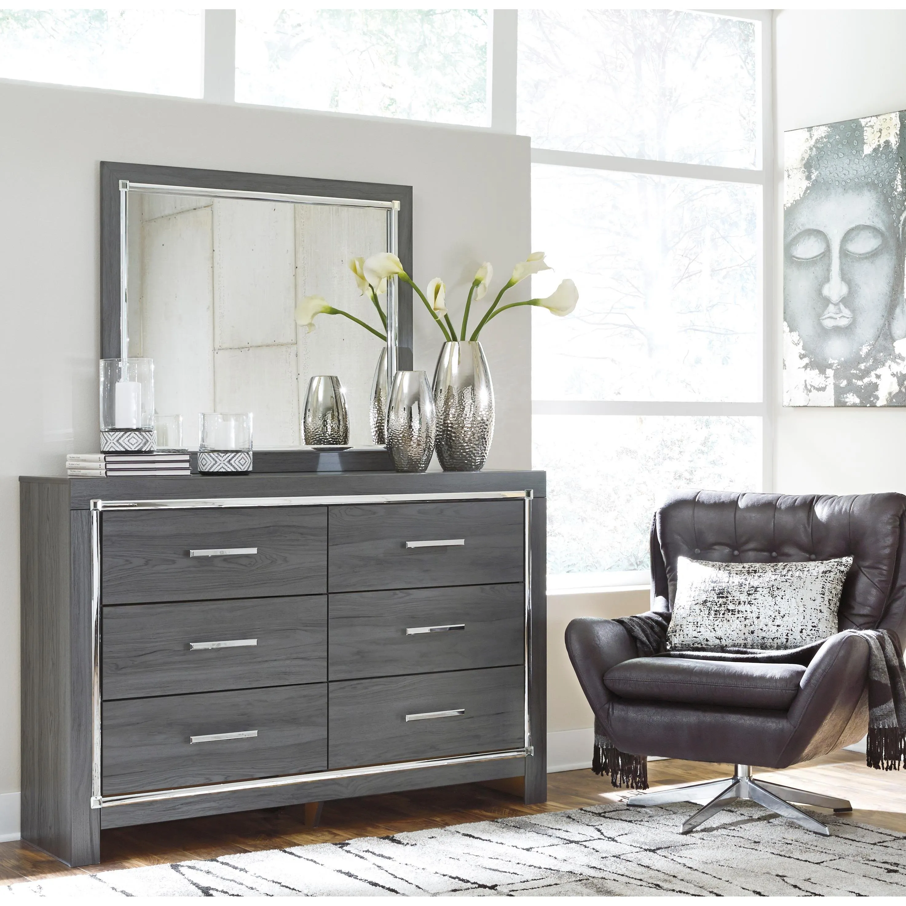 Signature Design by Ashley Lodanna B214B19 6 pc King Panel Bedroom Set