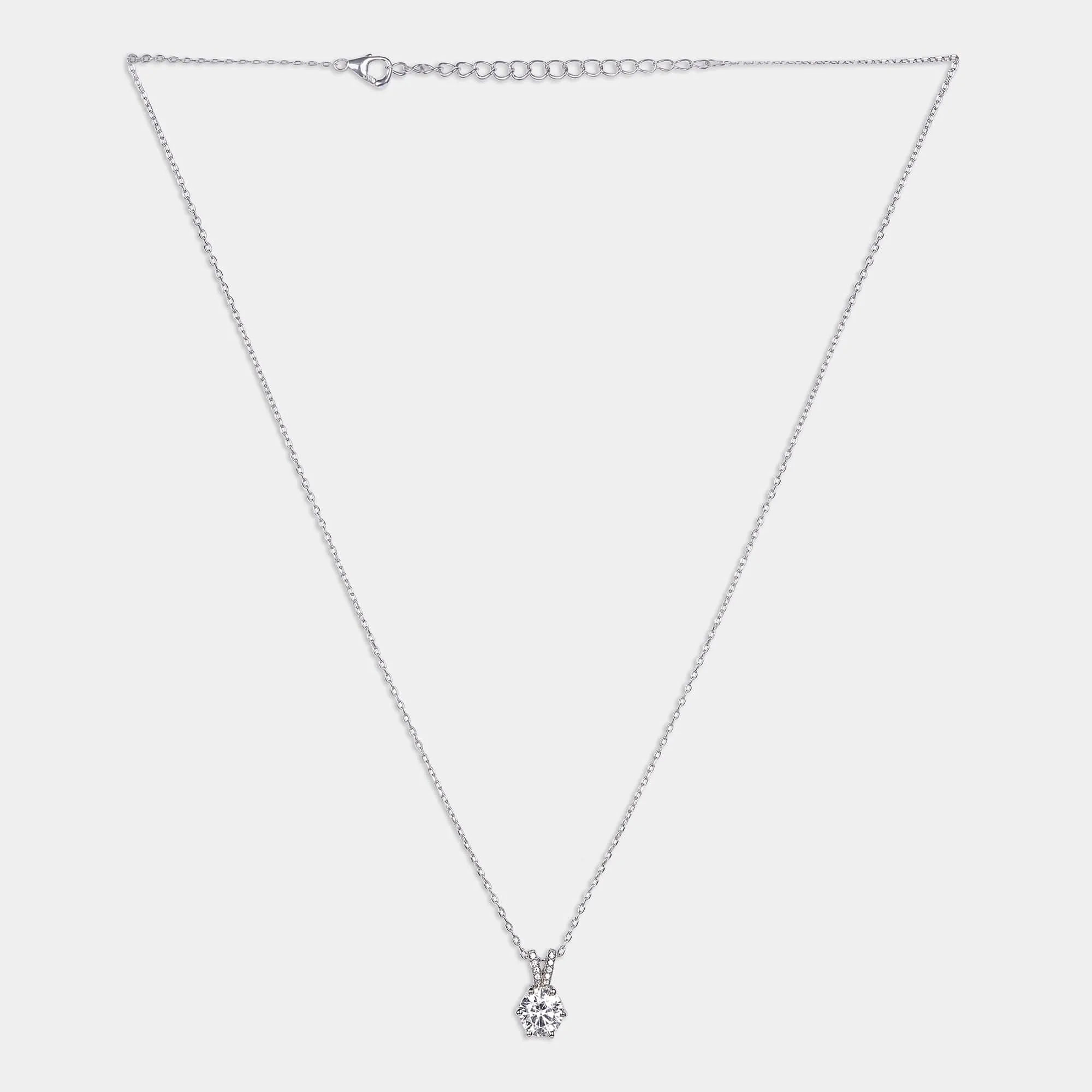 silver lustrous elegance pendant