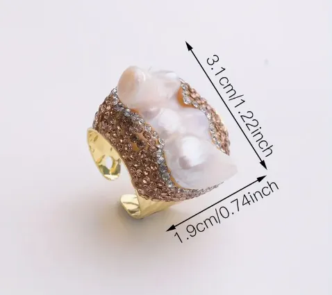 Snowy Pearl Ring