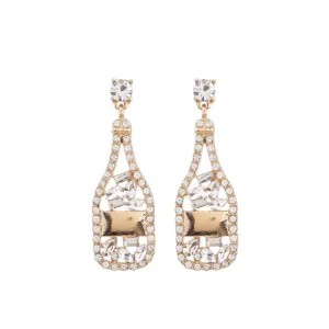 Sparkling Wine Statement Earrings | White