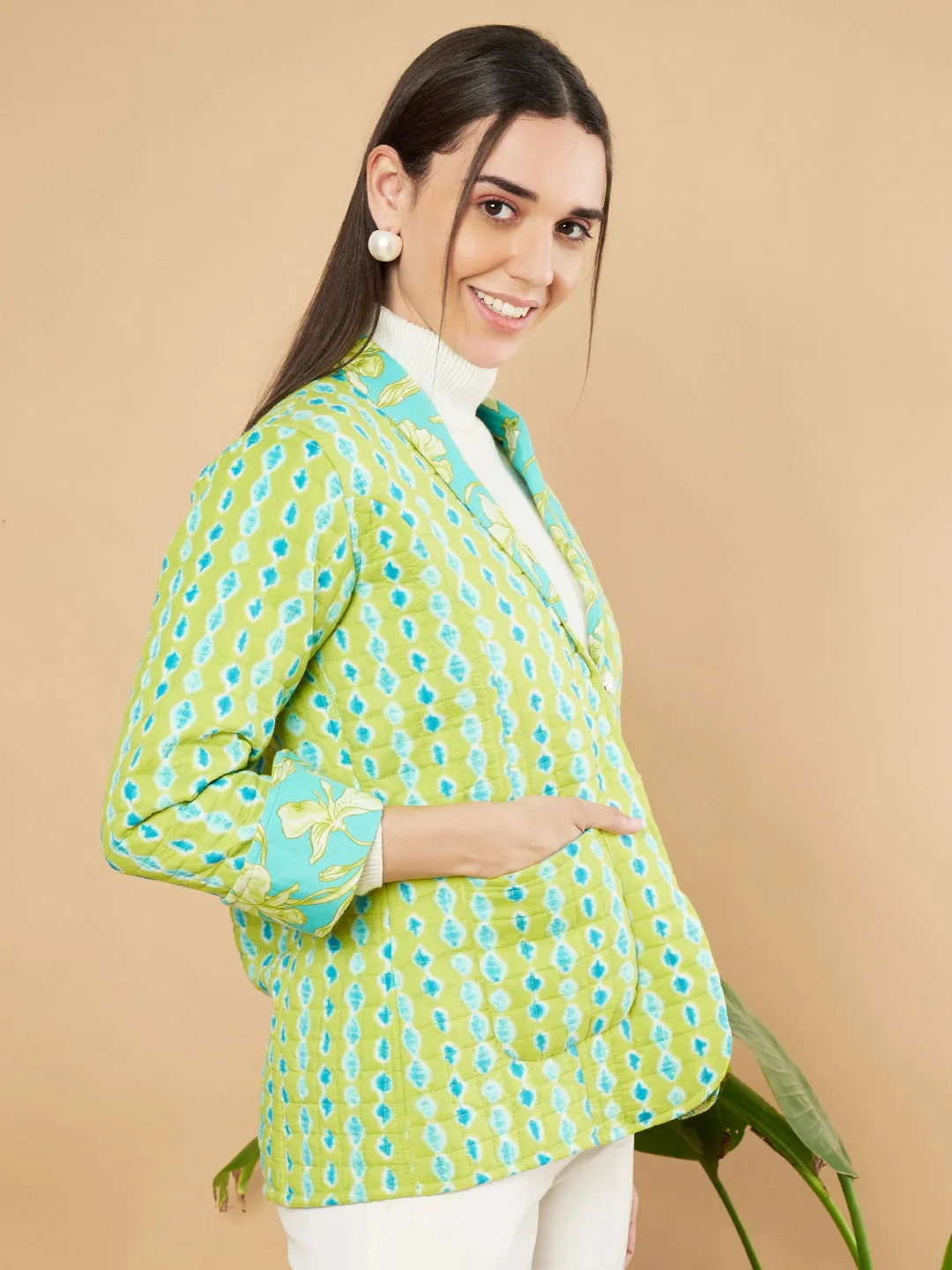 Trendy Quilted Blazer for Women