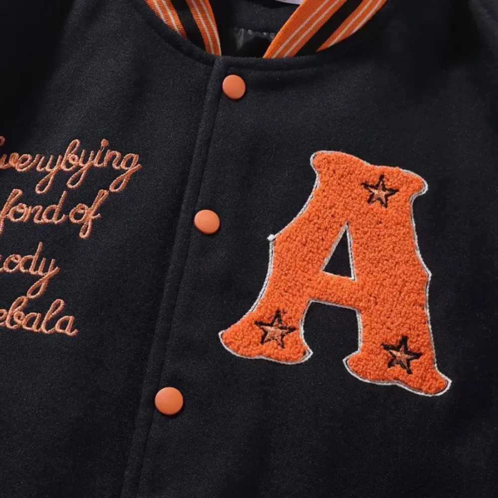 “Vintage Sunset Flock Jacquard Varsity” Jacket
