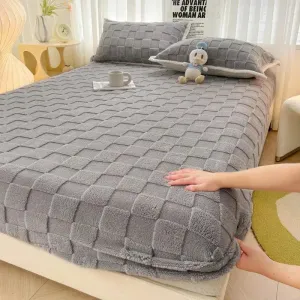 Warm Taff Velvet Fitted Bed Sheet