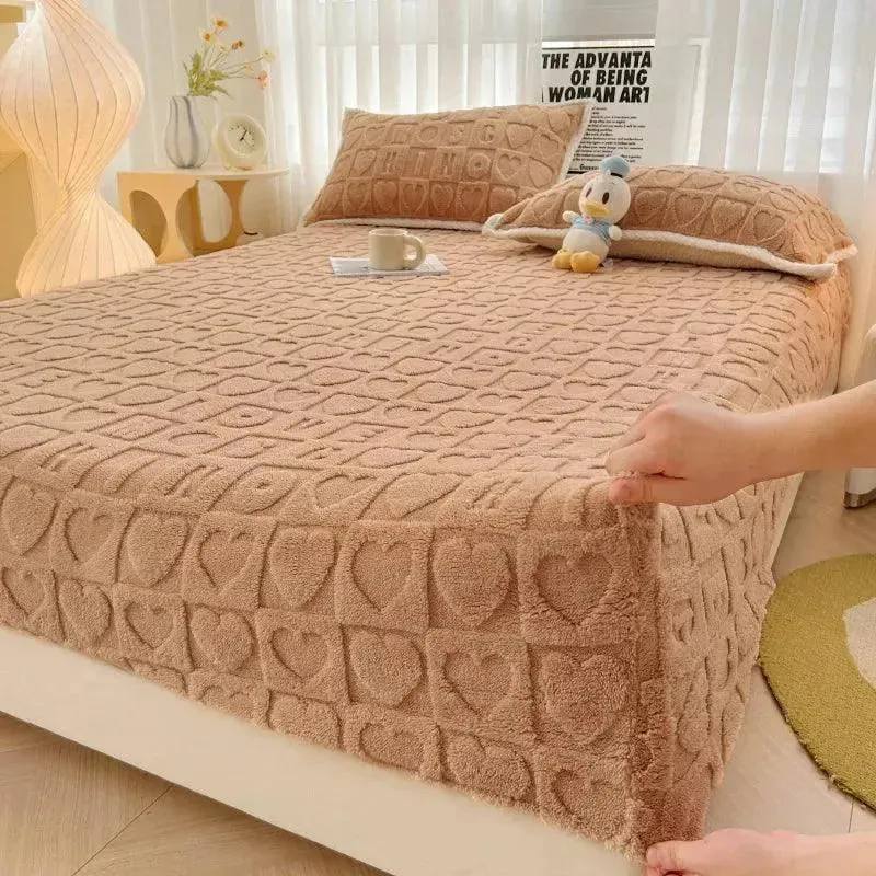 Warm Taff Velvet Fitted Bed Sheet