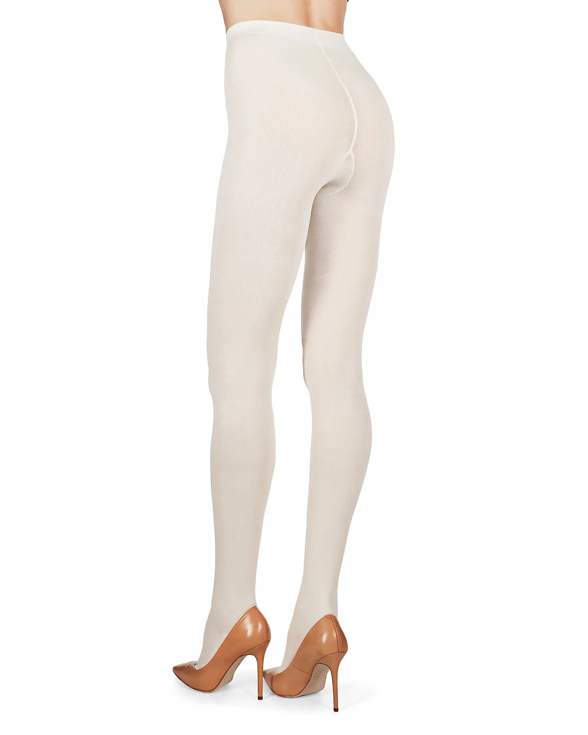 Women's Cozy Flat-Knit Organic Cotton Blend Sweater Tights