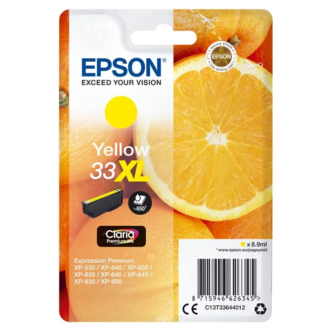Yellow 33Xl Claria Premium Ink